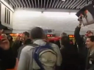 Piquetes en el metro de Barcelona