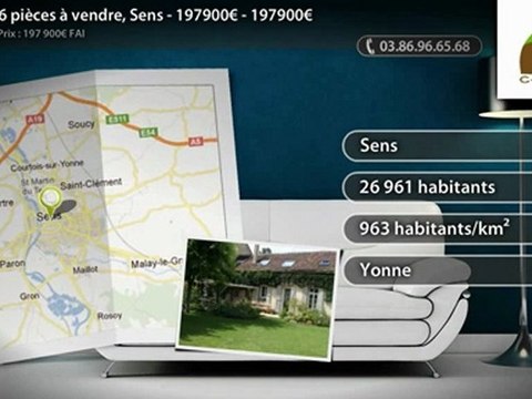 Maison 6 pièces à vendre, Sens - 197900€ - 197900€