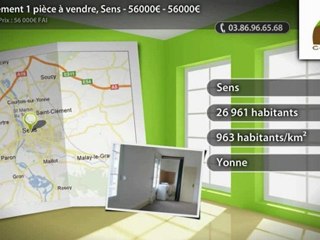 Appartement 1 pièce à vendre, Sens - 56000€ - 56000€