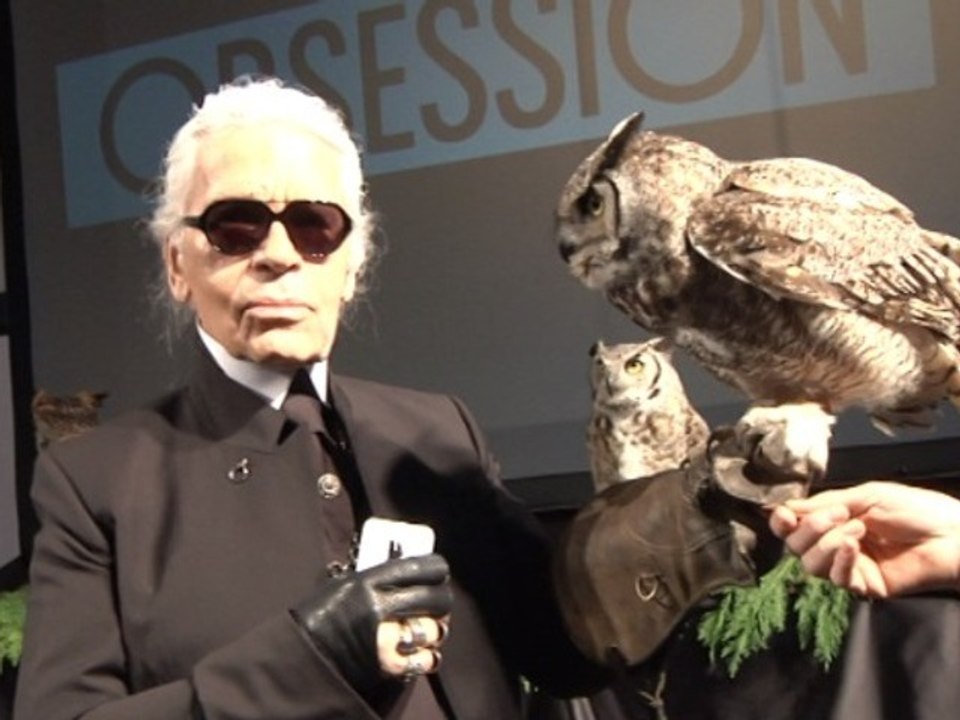 Karl Lagerfeld à la soirée du mensuel "Obsession"