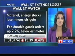 US stocks end lower on weak economic data