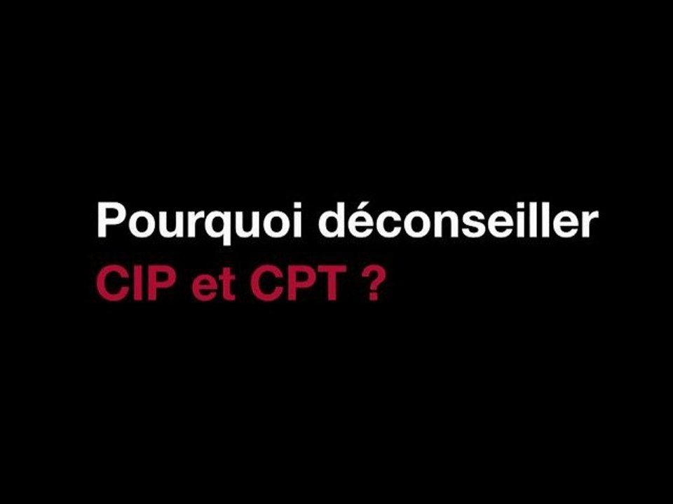 CONEX - Incoterms, Mode d'emploi - 5. Pourquoi déconseiller CIP et CPT ?