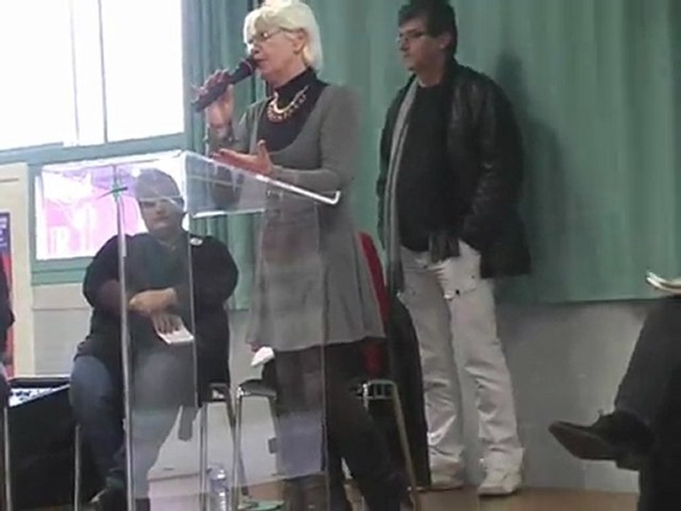 Meeting Front de Gauche Maine et Loire intervention de salariés