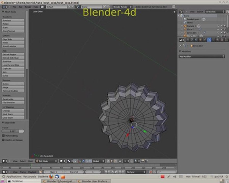 Tutoriel modélisation bouteille Coca Cola (Partie 2/4)