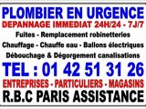 DÉPANNAGE URGENT PLOMBERIE PLOMBIER PARIS - JOUR & NUIT - 0142513126