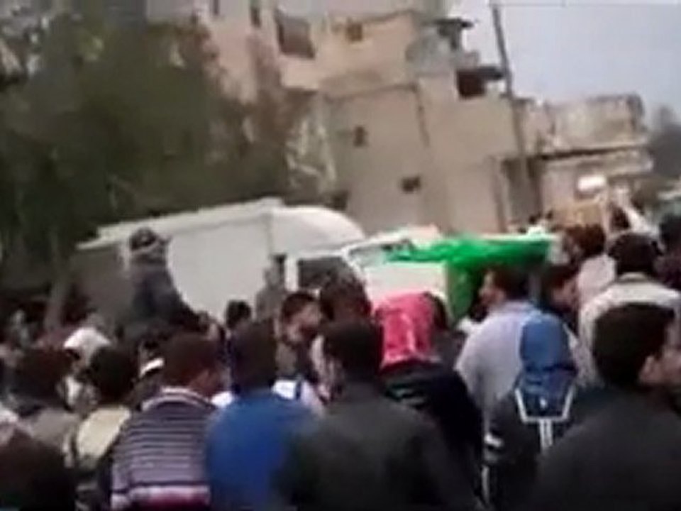 فري برس حلب حي الفردوس  تشييع الشهيد محمد احمد كبيسي 29 3 2012