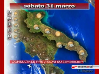 Previsioni del tempo, sabato 31 marzo