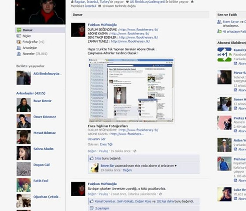 Facebook Abone Artırma Hilesi