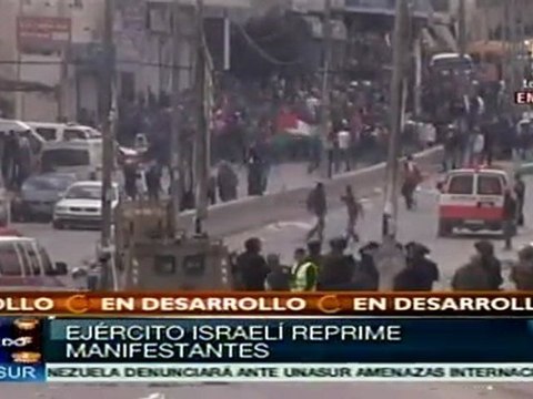 Ejército israelí usa gases lacrimógenos contra manifestantes