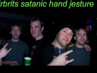 MistrBrit Satanic Hand Gesture during his trolling