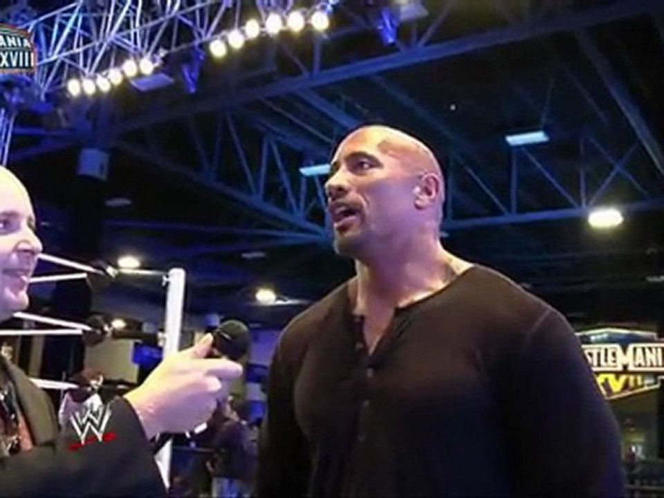 John Cena and The Rock promote their _Once in a Lifetime_ match at WrestleMania 28