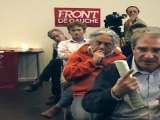 Front de Gauche, assemblée citoyenne de Villeurbanne, le 28 mars 2012 : Armand Creus prend la parole au nom des éboueurs en grève