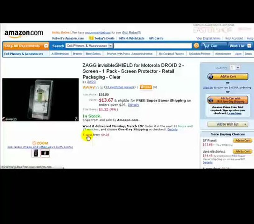 ZAGG invisibleSHIELD Motorola Droid 2 Screen Protector