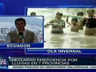 Ecuador: 7 provincias en emergencia por temporada invernal