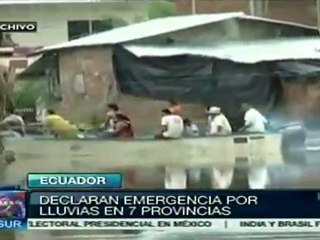 Estado de excepción en 7 provincias de Ecuador por lluvias