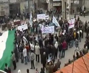 فري برس ادلب سلقين مظاهرة  جمعة خذلنا المسلمون والعرب 30 3 2012 ج2