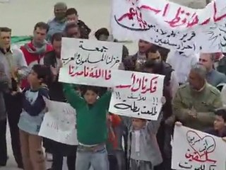 فري برس ادلب سلقين مظاهرة  جمعة خذلنا المسلمون والعرب 30 3 2012 ج1