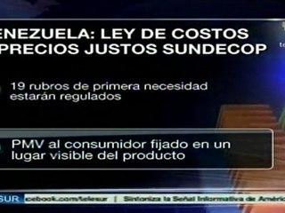 Venezuela: 1 de abril entra en vigencia Ley de Costos
