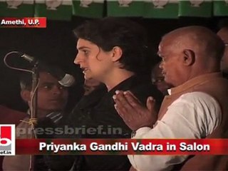 Priyanka Gandhi Vadra in Salon (Amethi) Help Congress to form the Government in UP