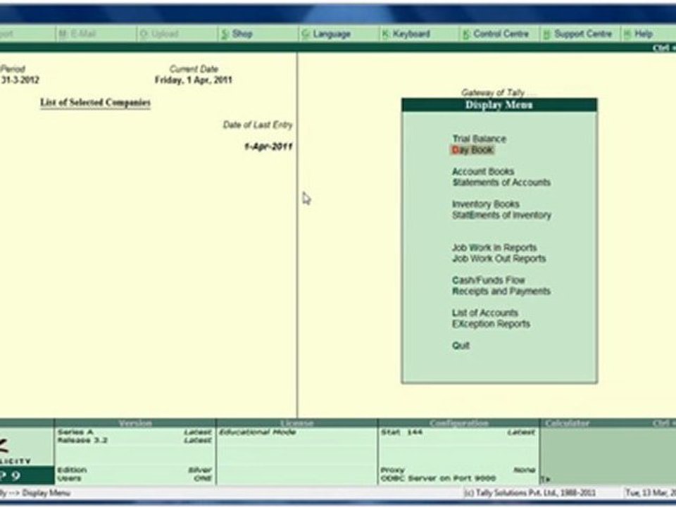 Sales invoice | Tally Customization | Tally Web Interface | Tally.ERP 9 | Part - 6