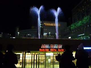 Son, lumière et jet d'eau