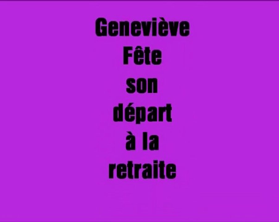 départ de Geneviève