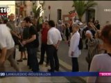 FR3 Languedoc Roussillon du 31/03/2012: RESF 30 Nîmes. Chaine humaine « En finir avec  l’enfermement des enfants étrangers »