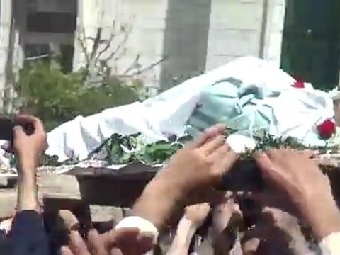 فري برس دمشق كفرسوسة تشييع الشهيدين عزات دحلة وهمام بطيخ السبت 31 3 2012