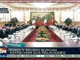 Roma y Beijing buscan estrechar sus relaciones