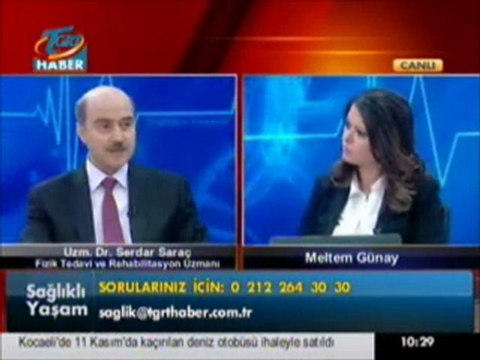 Kuru İğne Tedavisi ile Kas Romatizması Tedavisi, Uzm Dr Serdar SARAÇ, TGRT Haber'de