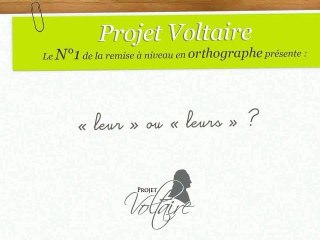 « leur » ou « leurs » ?