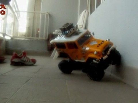 1/10 rc tamiya CR 01 BJ40 apres demontage remontage integral test first test after desassembled and reassembled