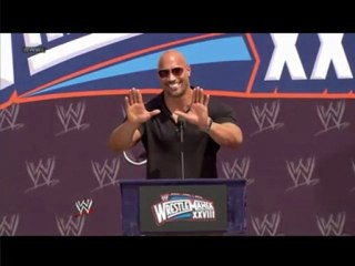 Watch Rock at Press Conference WrestleMania 28 Online Stream