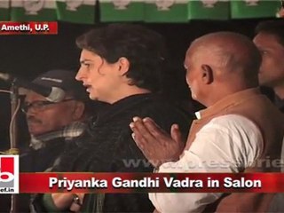 Priyanka Gandhi Vadra in Salon (Amethi) I am happy only if the people are happy