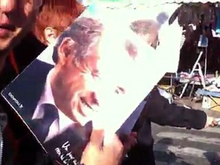 Tractage au marché de La Courneuve (93), dimanche 1er avril