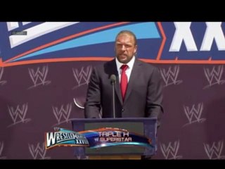 Watch Triple H At Press Conference WrestleMania 28 Live Stream