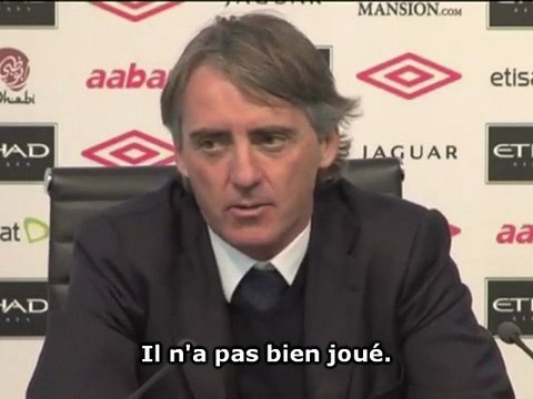 Mancini s'en prend à Mario Balotelli