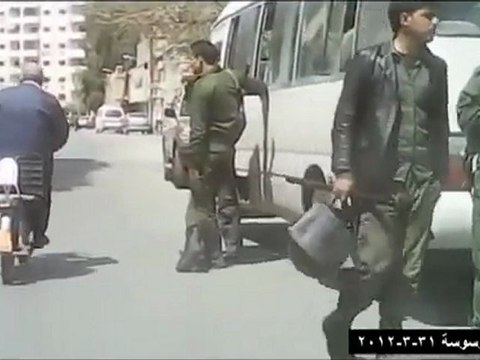 فري برس كفرسوسة جاهزية عصابات الامن والشبيحة لمنع المظاهرة 31 3 2012