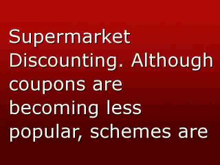Supermarket Coupons in the UK