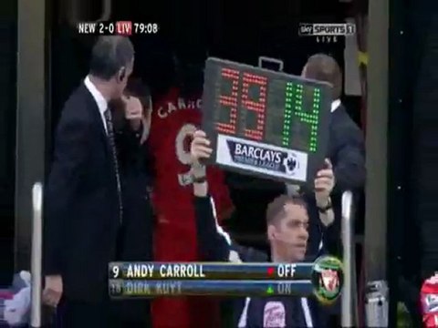 Andy going straight down the tunnel after being subbed