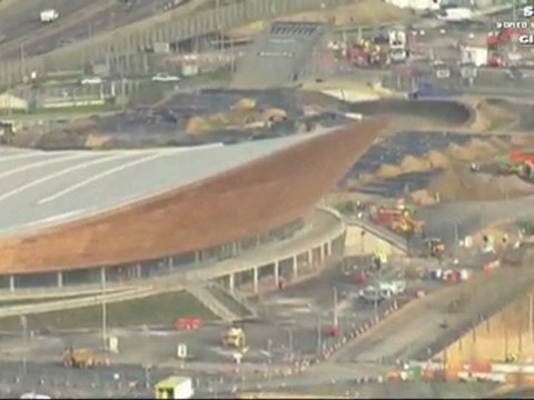 London 2012 Olympics Velopark Bicycle Arena Ariel Views