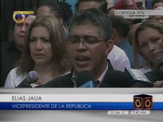 Vicepresidente Jaua pide por salud de Chávez en misa de Domingo de Ramos