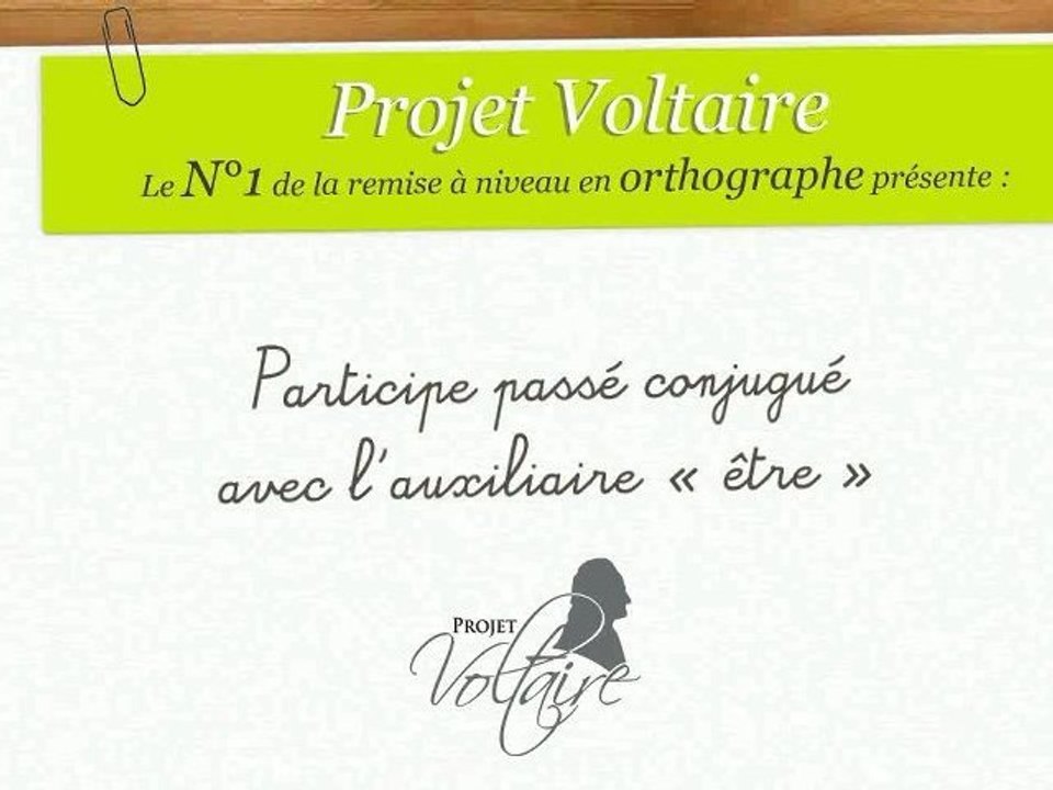 participe passé conjugué avec l'auxiliaire « être »