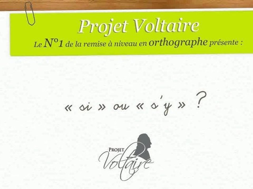 « si » ou « s'y » ?