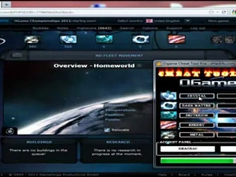 Ogame Hack / April May 2012 Update / FREE Download Working