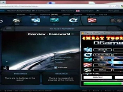 Ogame Hack / April May 2012 Update / FREE Download Working