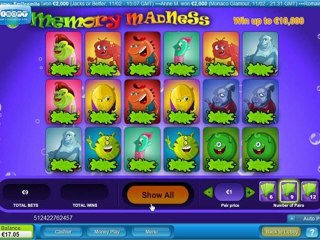 Memory Madness Online Scratch Cards Game