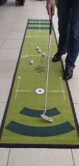 Tapis  putting - golf-présentation du tapis Paceyourputt par Peekace
