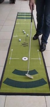 Tapis putting - golf-présentation du tapis Paceyourputt par Peekace