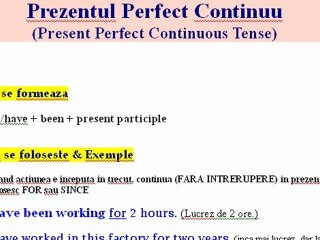 Prezentul perfect continuu in engleza